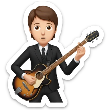 Paul McCartney playing guitar black suit sticker