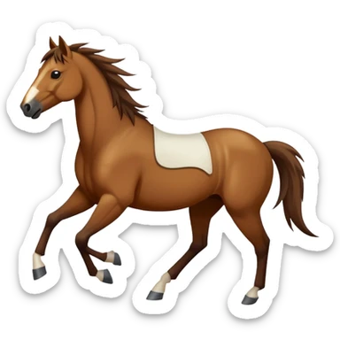 A wild mustang horse sticker
