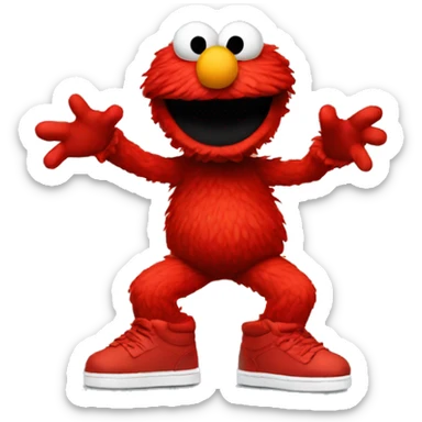 elmo breakdancing  sticker