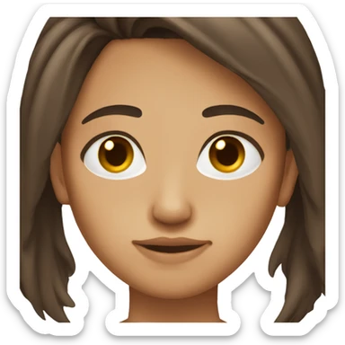 Dark brown hair brown eyes and tan skin sticker