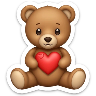 Teddy bear with a heart sticker