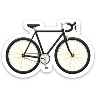 Create a Telugu Desam Party (TDP) flag emoji: bright solid yellow background, simple black bicycle icon in the center. Flat emoji style, bold colors, clean edges, no text, no gradients, no shadows. Square 1:1 ratio, transparent background, minimal and clear like a system emoji. sticker