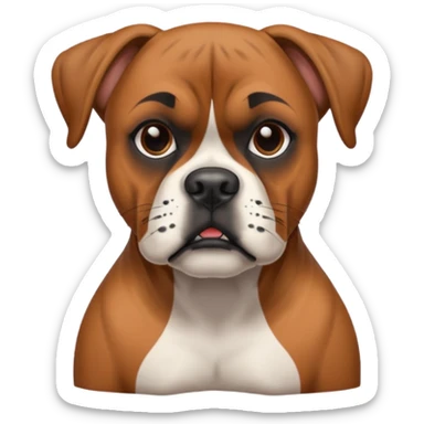 boxer dog with tattoo sticker