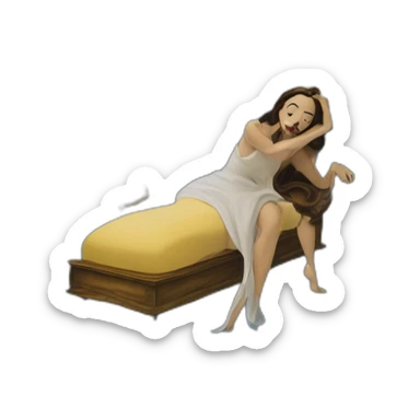 Persistence of Memory by Salvador Dali in the style of Disney’s Beauty and the Beast sticker