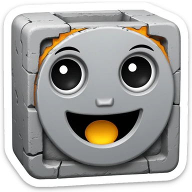 Cinder Block with no face on it sticker