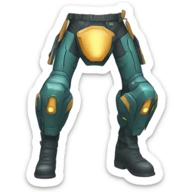 futuristic Galactic Vanguard armored Pants sticker