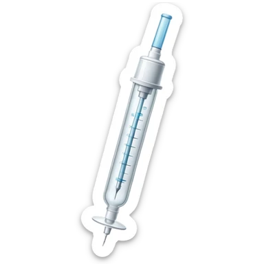 Empty medical syringe with no liquid inside, clear barrel sticker