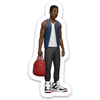 A man with Jordan 4 sticker