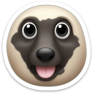 mole with small black eyes sticker