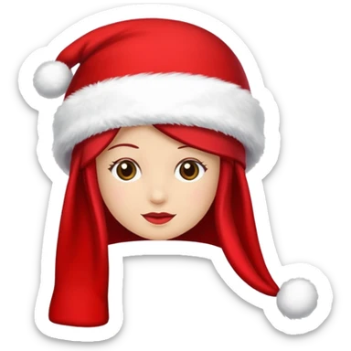 gorro mamá Noél navideño sticker