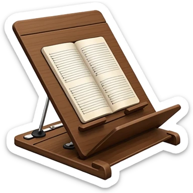 music notebook stand sticker