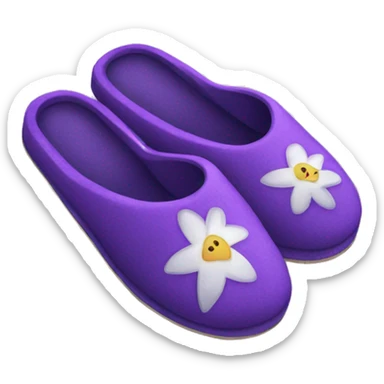 Purple summer slippers sticker