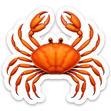 A crab with a total of eight legs sticker