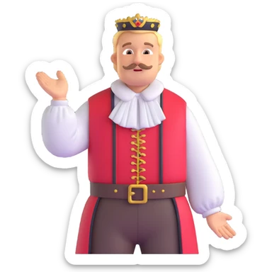 German in traditional Bavarian clothing shrugging sticker