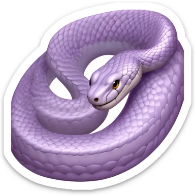 Light purple snake realistic sticker