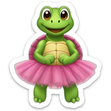 tortue en tutu sticker