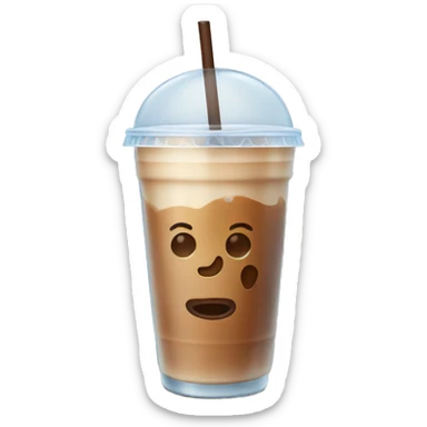 Iced coffee without lid sticker