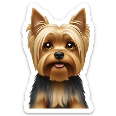 Yorkshire terrier looking disgruntled sticker