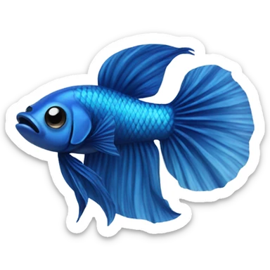 Blue betta fish sticker