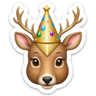 a new year's deer, Christmas mood sticker