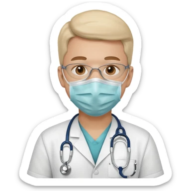 man health worker sticker