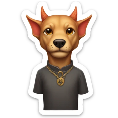 Man with a dog head and a dragon body sticker