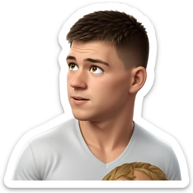 solo male in white shirt sticker