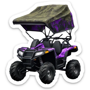 Polaris Purple camouflage buggy atv sticker