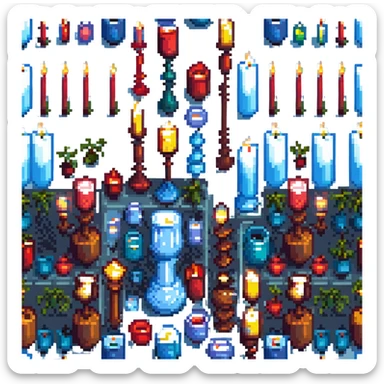 pixel art candlestick pattern, classic financial chart, minimalistic sticker