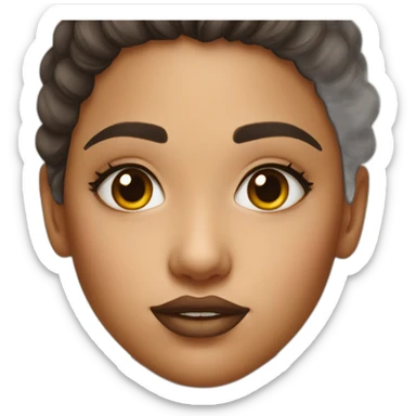 Girl with 2 moles above lip sticker