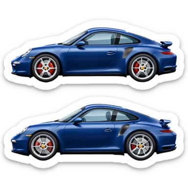 dark blue Porsche 911 sticker
