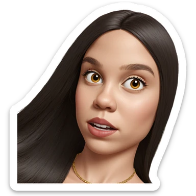 realistic portrait of girl sticker