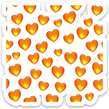 Fire hearts  sticker