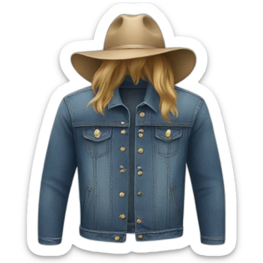 jeans, jacket and hat sticker