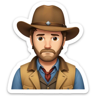 Arthur Morgan as a comic book drawing sticker