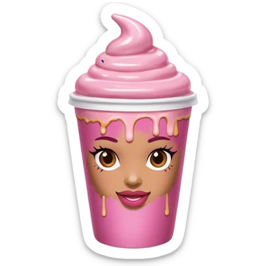 A Dunkin coffee cup but Megan thee stallion themed sticker