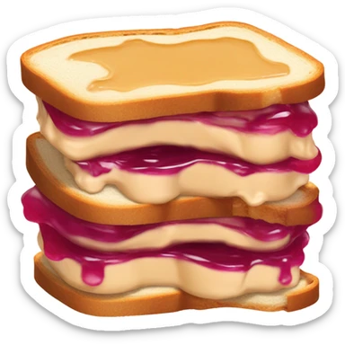 Peanut butter and jelly sandwich ￼ sticker