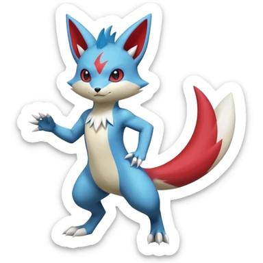 Sneasel-Dewott-Buizel-Zangoose-hybrid-fusion, full body sticker