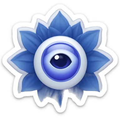 Indigo 3rd eye chakra symbol  sticker