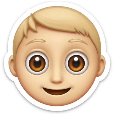 The 😬 emoji with the 😁 eyes please sticker