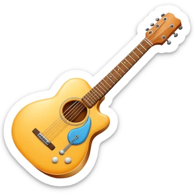 Egg with a guitar sticker