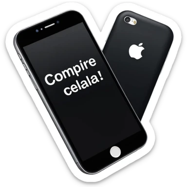 Quero uma desenho de celular e em baixo quero uma frase escrita ass vendendo esse celular em português  sticker