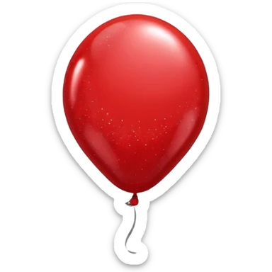red glitter baloon sticker