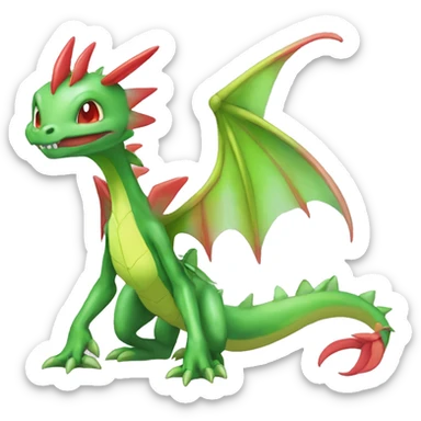 Full body sharp edgy shiny punk colorful Fairy-Flygon-Scyther-grovyle sticker