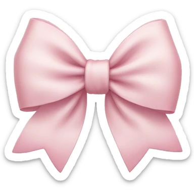 Light pink bow sticker
