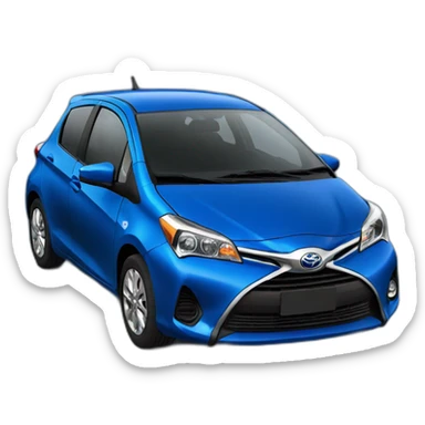 Blue Toyota yaris 4 sticker