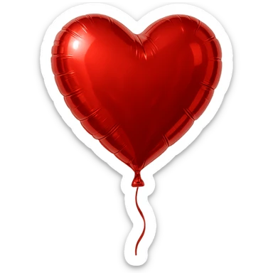 romantic heart-shaped balloon sticker