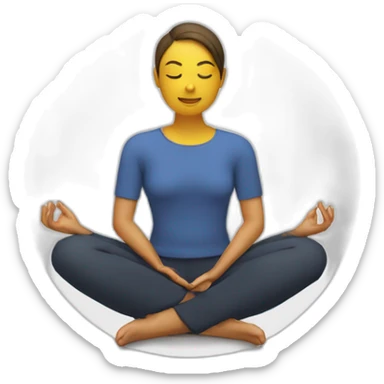 Personas meditando en circulo sticker