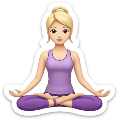 yoga women elegant sticker
