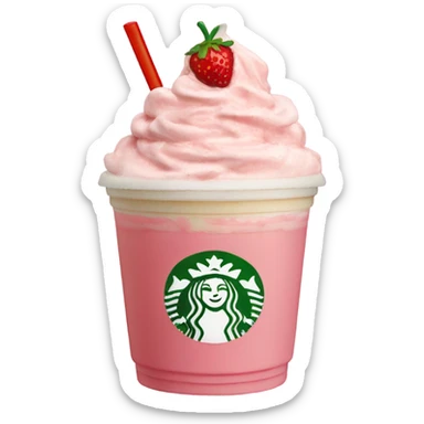 Strawberry cream Frappuccino  sticker